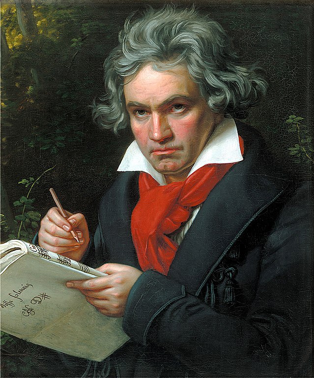 Beethoven composing something or other